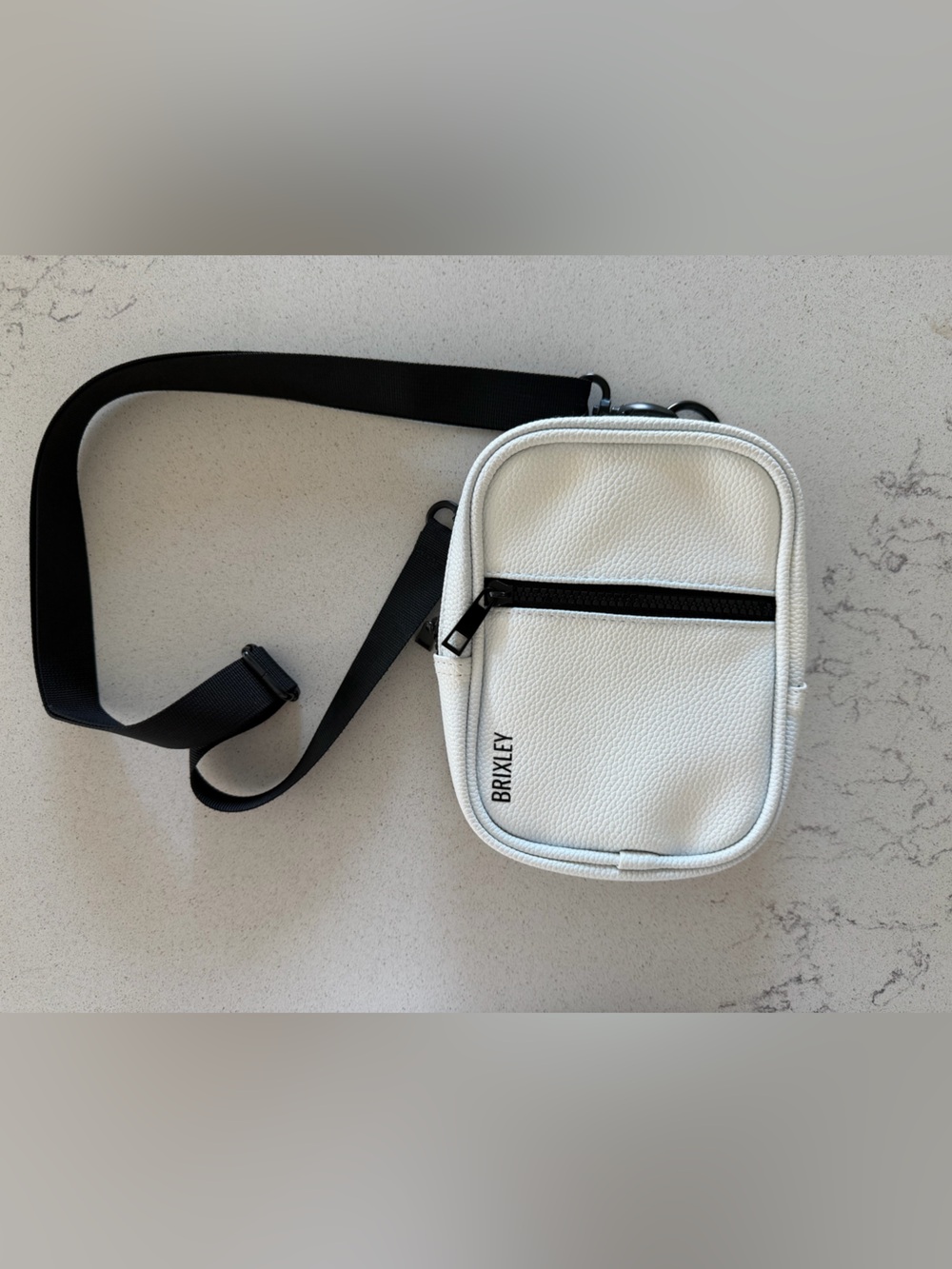 White leather Brixley crossbody